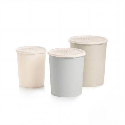Tupper Ware Classic Decorator Canister Set of 3