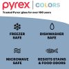Pyrex Pyrex® Simply Store® Tinted 6-piece Round Storage Set with Blue Plastic Lids